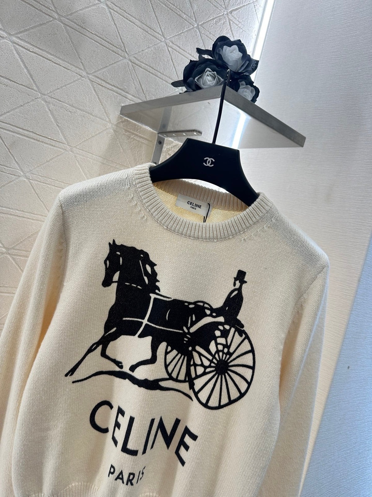 Celine 25 Horse Knit Sweater Wool 294034