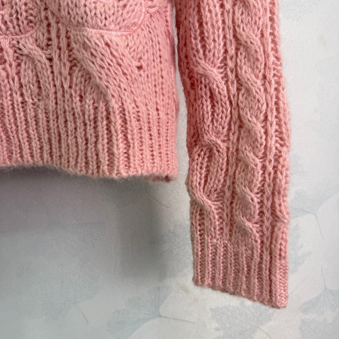 Celine 25 Sweater Pink Wool 293909