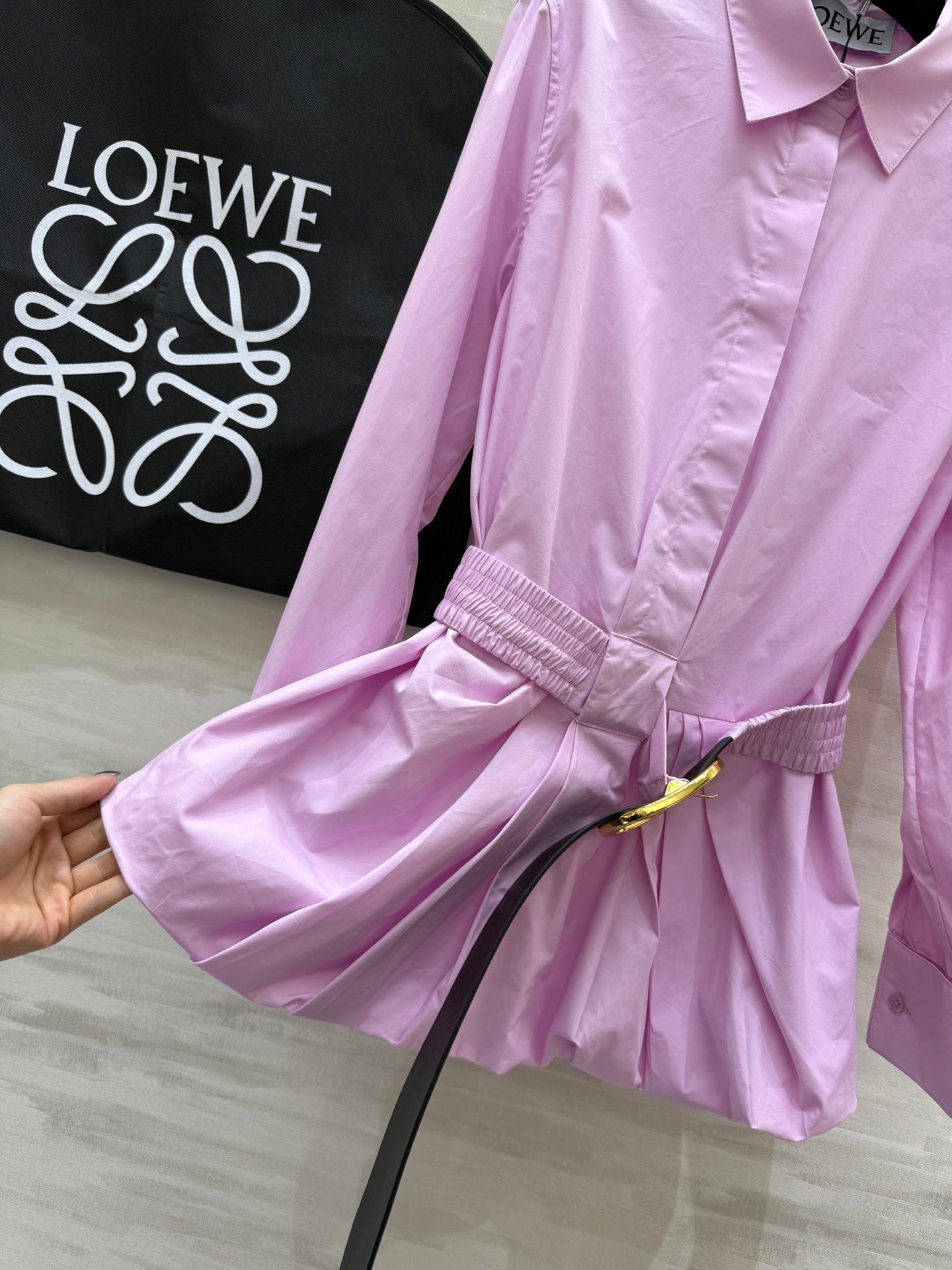 Loewe Shirt Dress Lilac Cotton