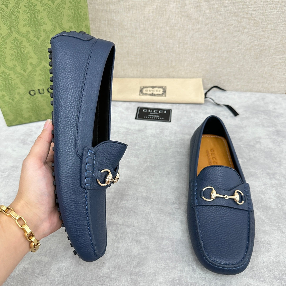 GG Men's Loafer Blue Cowhide 522539