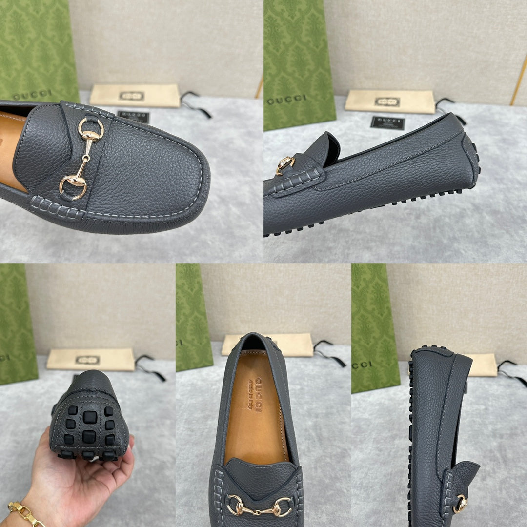 GG Men's Loafer Grey Cowhide 522540