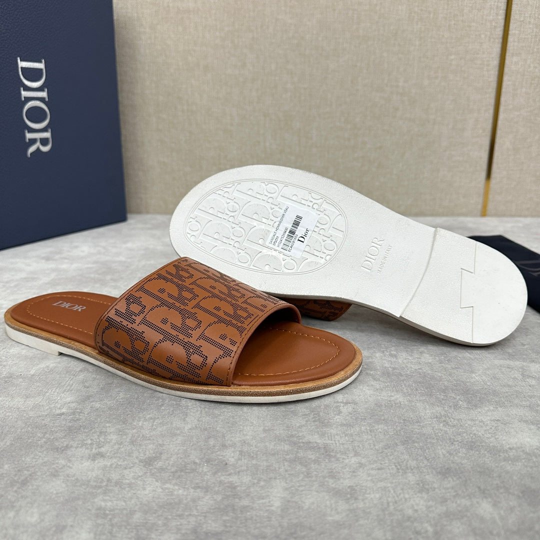 CD SLIDE SANDAL CIDER CALFSKIN
