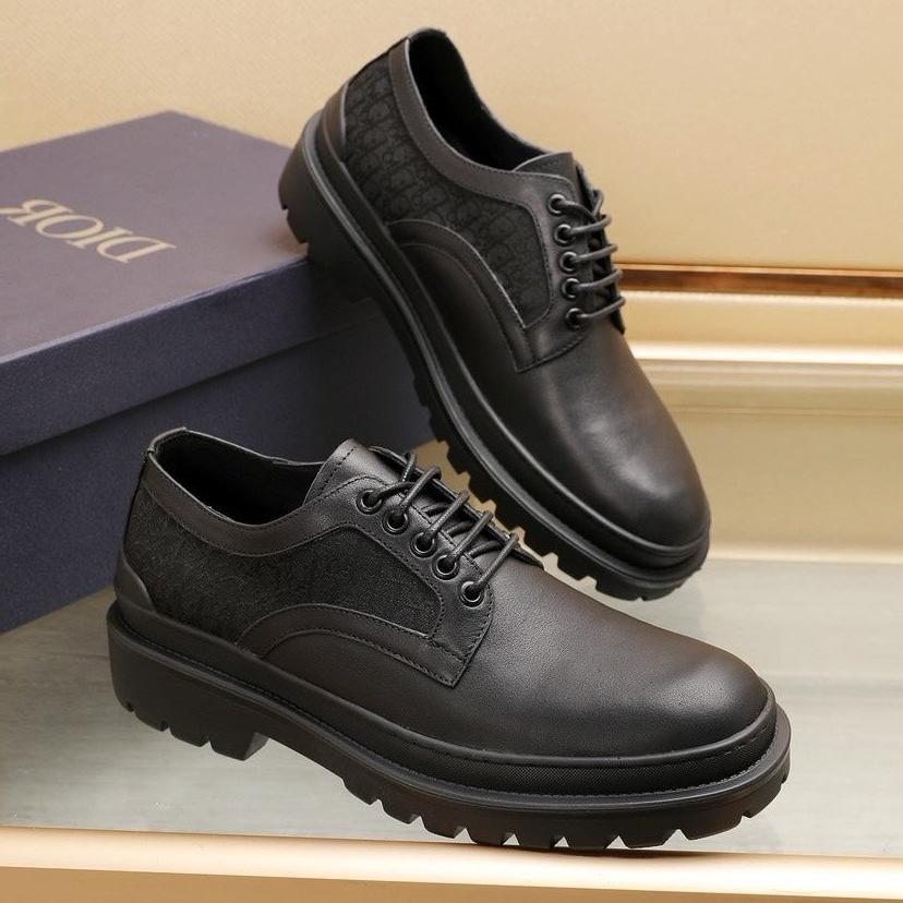 CD EXPLORER DERBY SHOE BLACK CALFSKIN JACQUARD