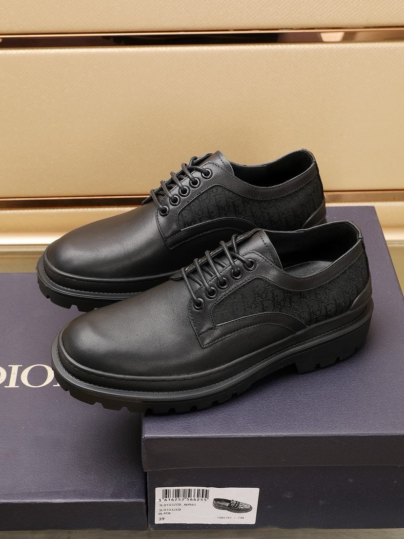 CD EXPLORER DERBY SHOE BLACK CALFSKIN JACQUARD