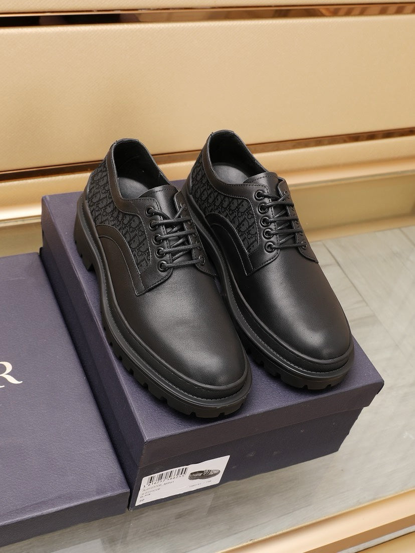 CD EXPLORER DERBY SHOE BLACK CALFSKIN JACQUARD