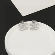 CC Double C Sliver Diamond Earrings