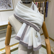 LP Scarf 170 CM In White Mix Grey Consinee Cashmere 205599