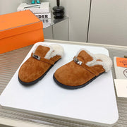 HM Mule 30mm In Caramel With Fleece And Suede Lining 971398