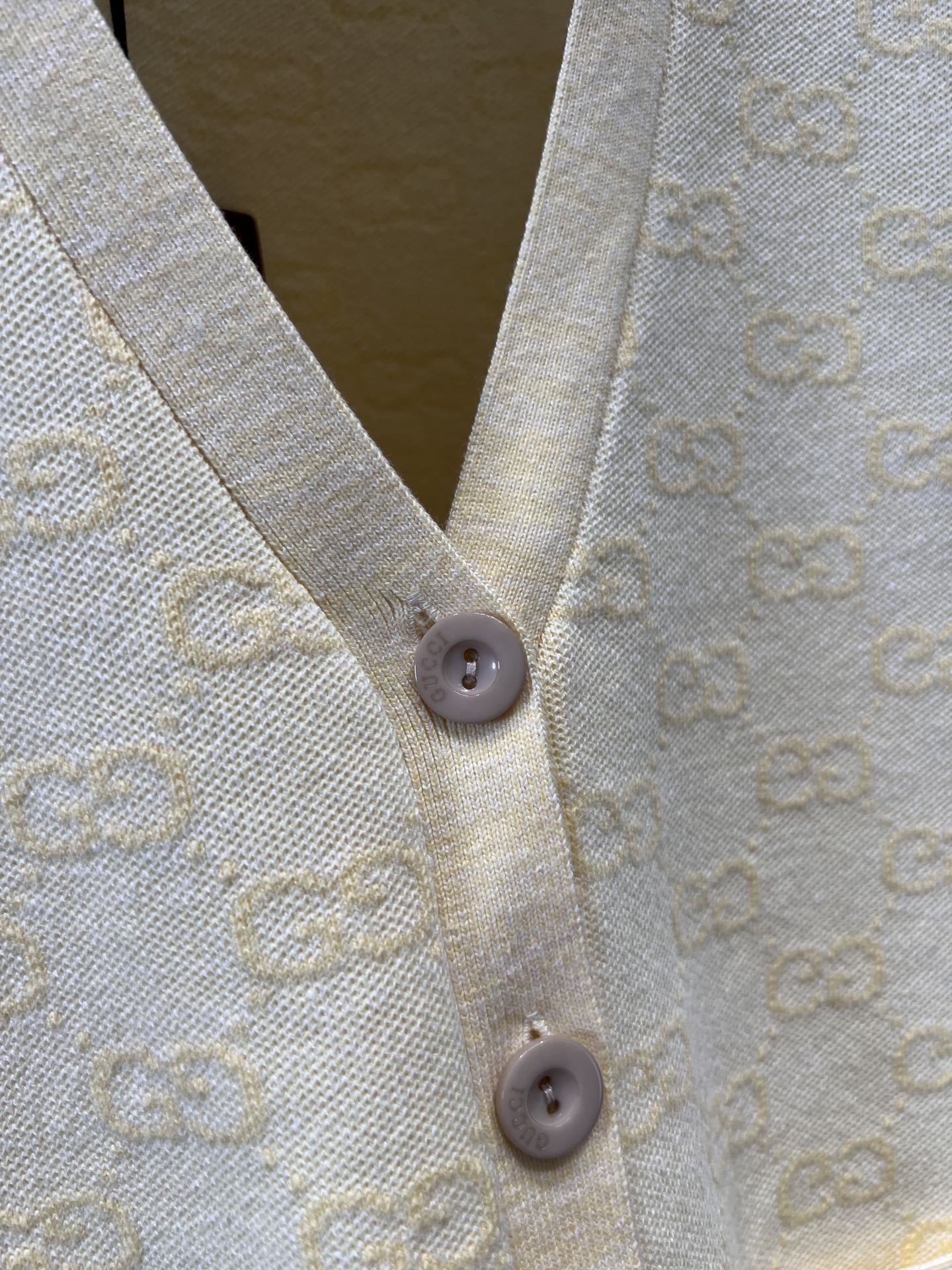 GG 25 Cardigan Light Yellow Wool 0035