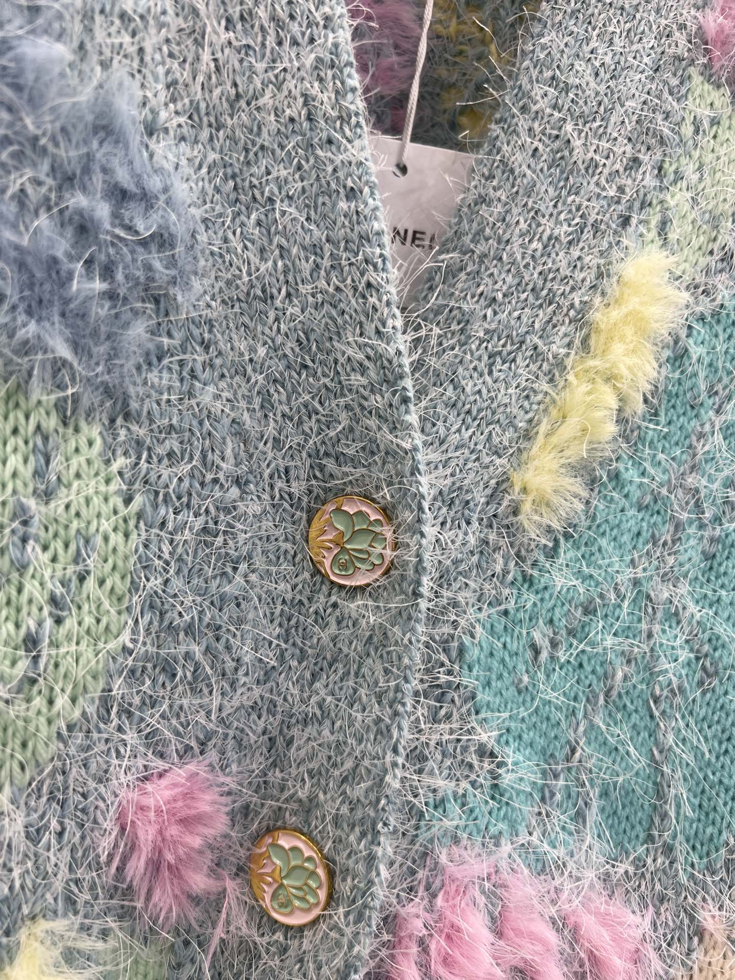 CC Cardigan Multicolor Wool Silk Cashmere