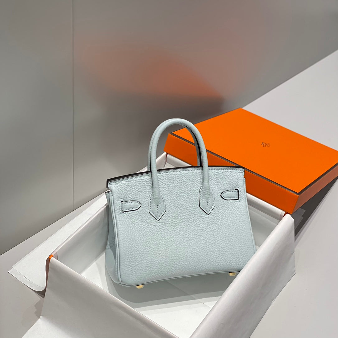 HM Birkin 20cm Blue Pale Togo Leather Gold Hardware