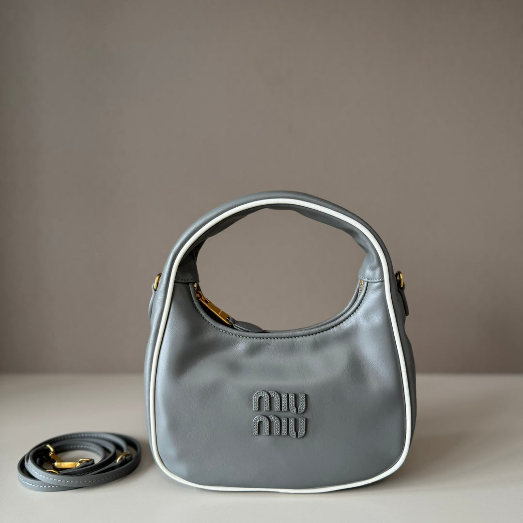 MiuMiu Wander Crescent Bag Leather