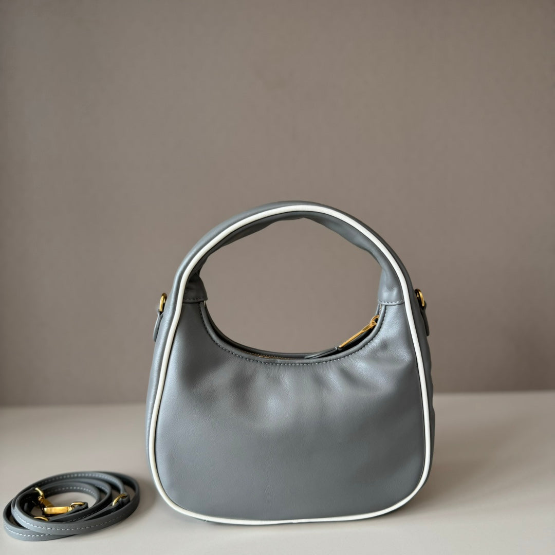 MiuMiu Wander Crescent Bag Leather