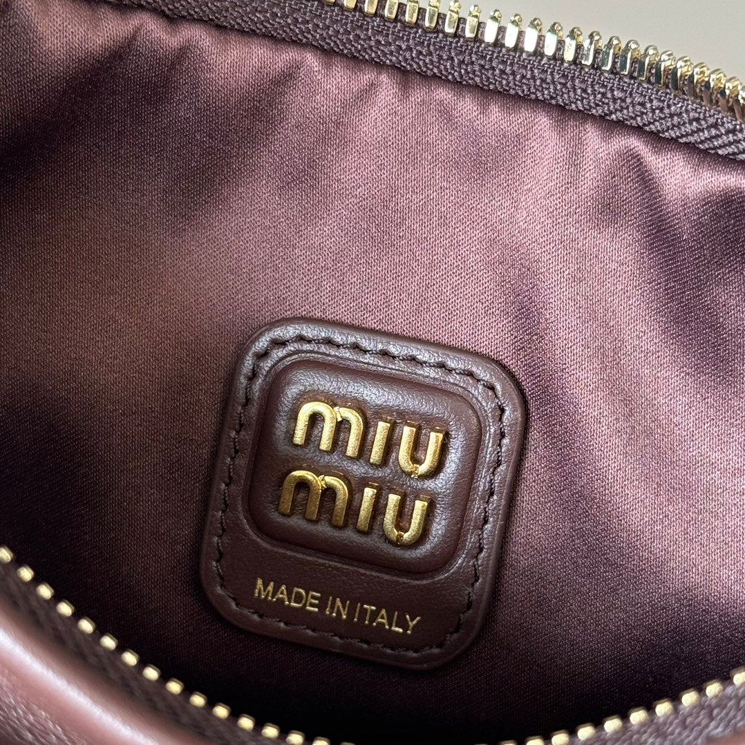 MiuMiu Wander Crescent Bag Leather