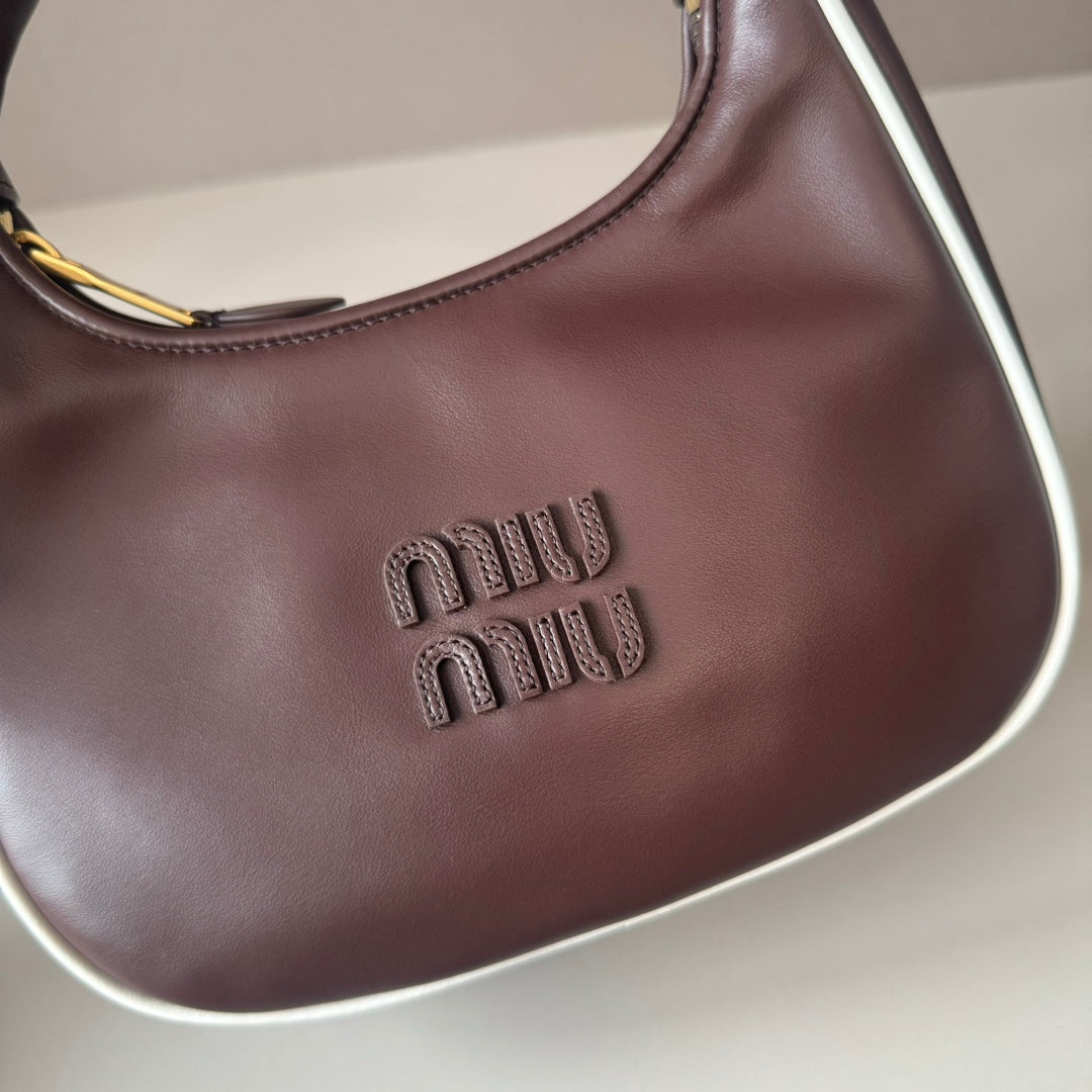 MiuMiu Wander Crescent Bag Leather