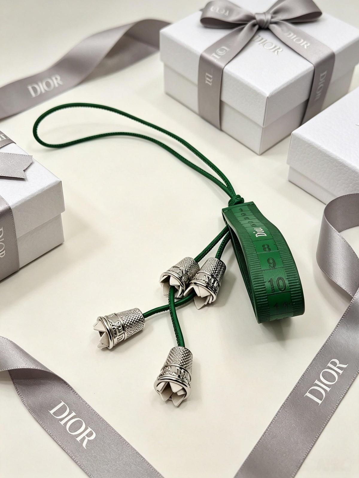 Dior Green Lily Valley Bag Charm