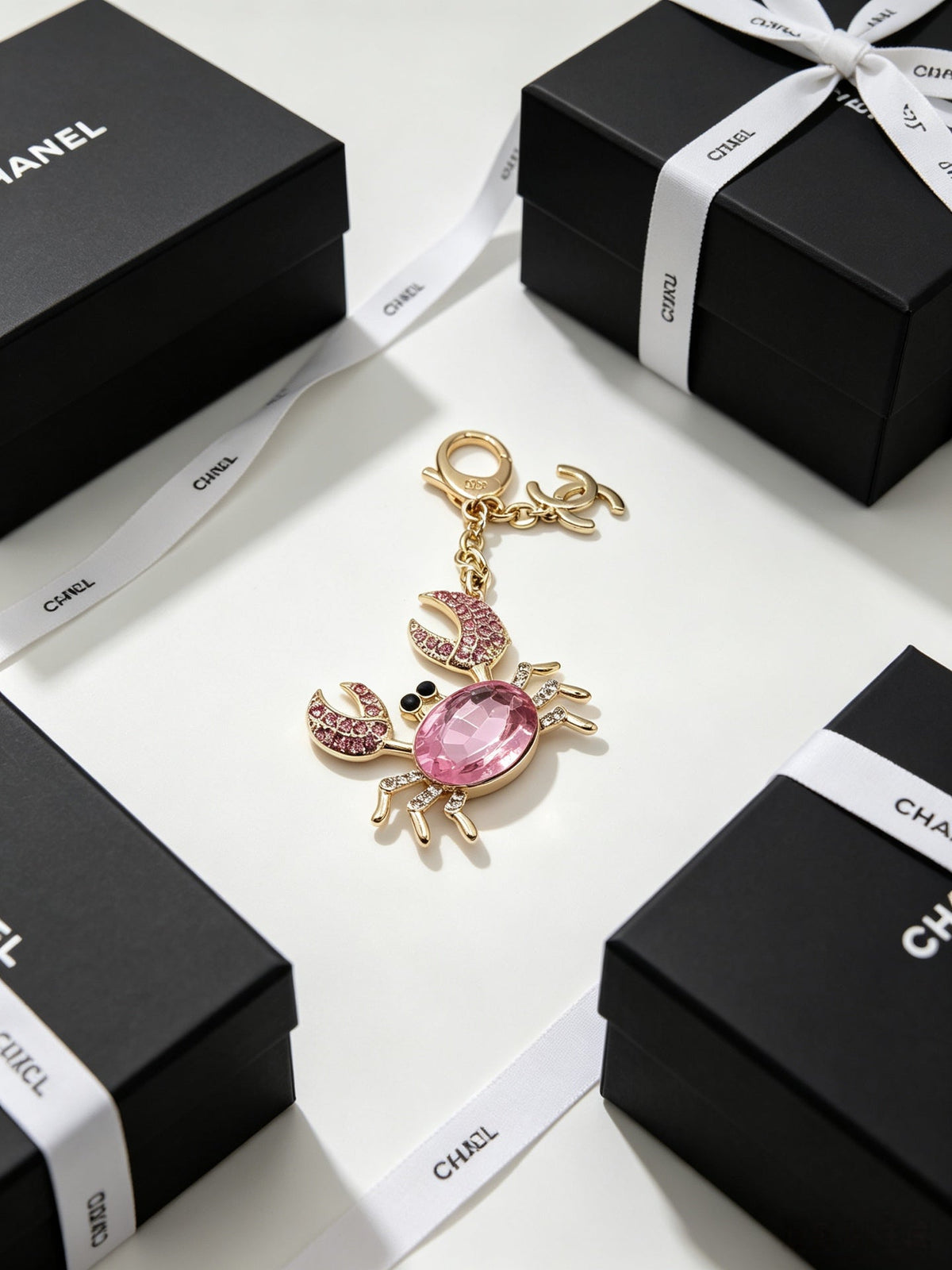 Chanel Crystal Crab Bag Charm