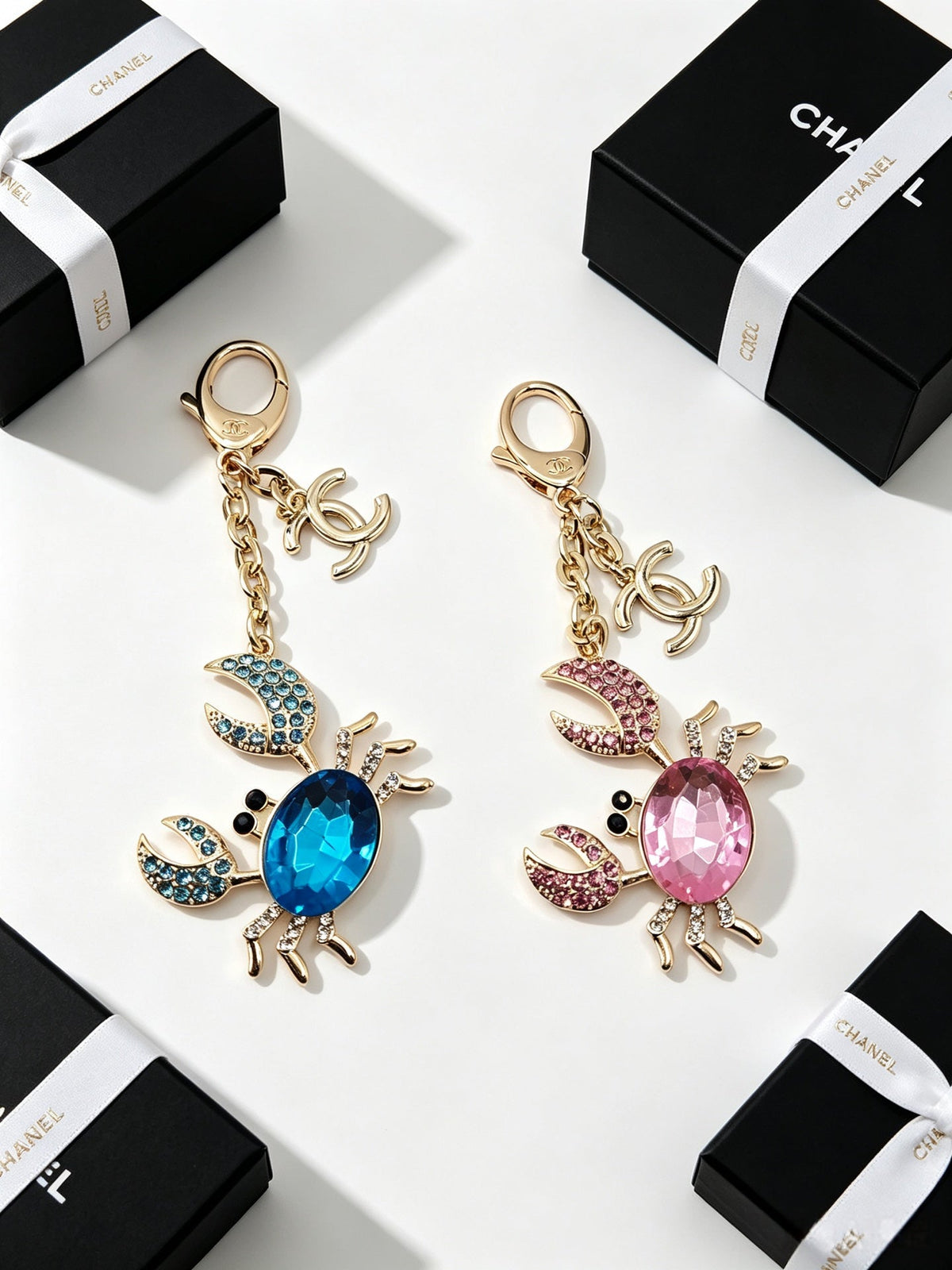 Chanel Crystal Crab Bag Charm