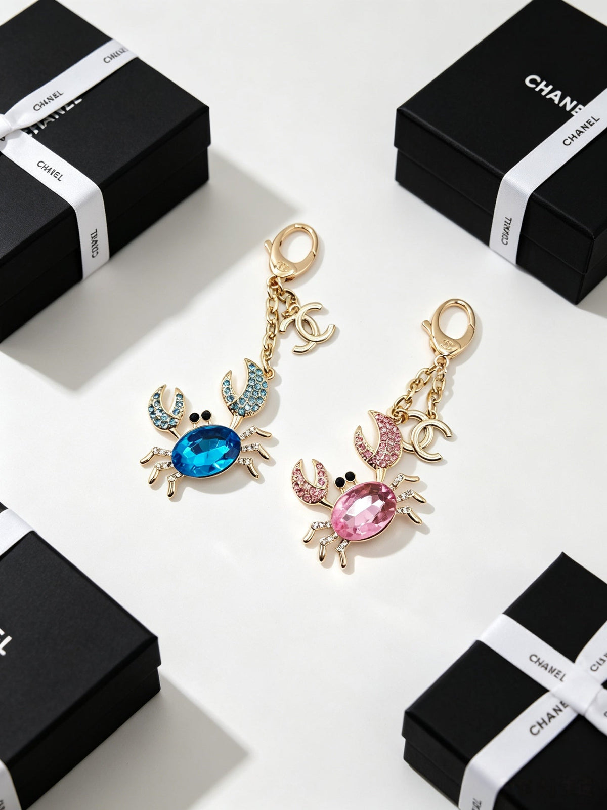 Chanel Crystal Crab Bag Charm