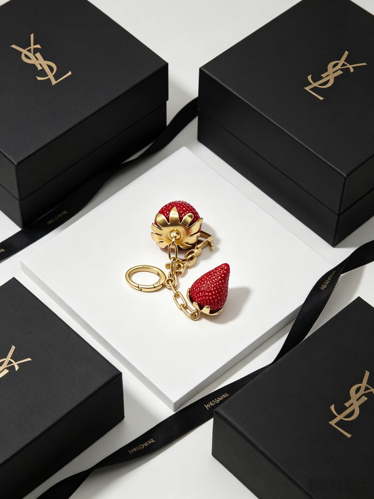 Saint Laurent Cassandre Strawberry Bag Charm