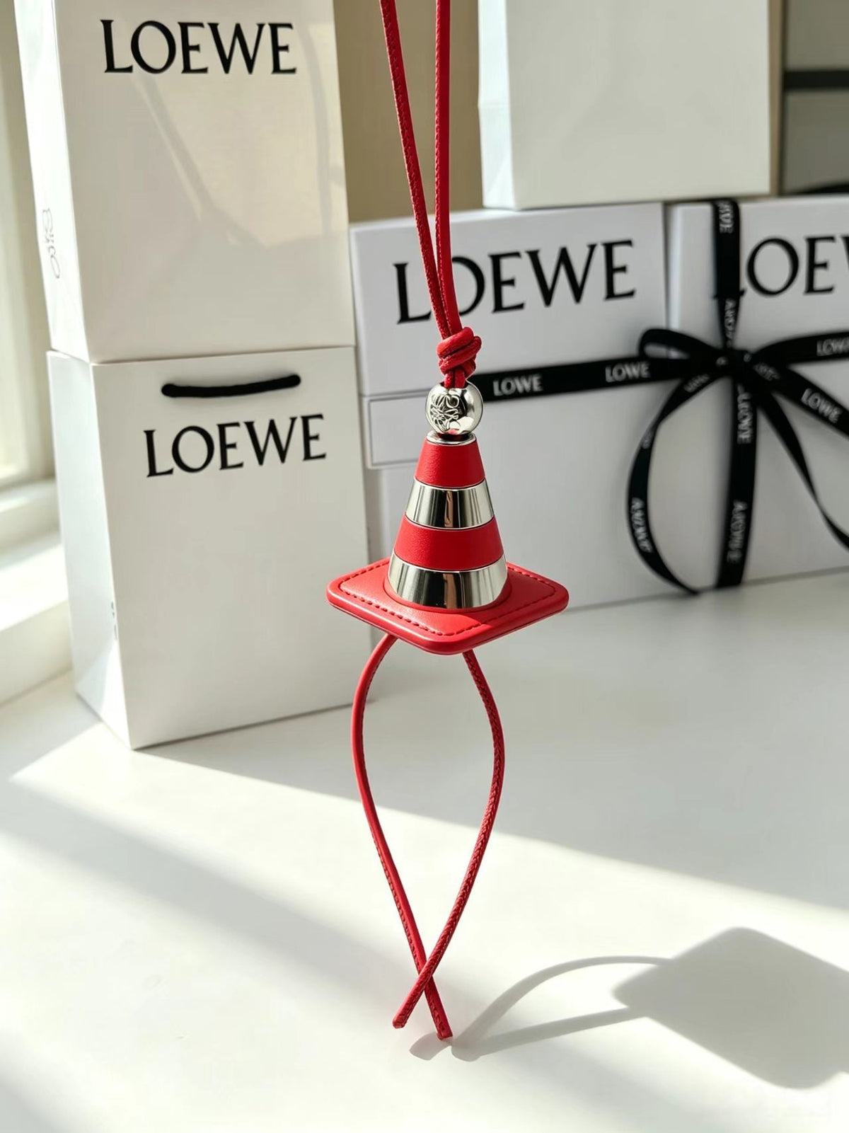 Loewe Red Work Cone Charm