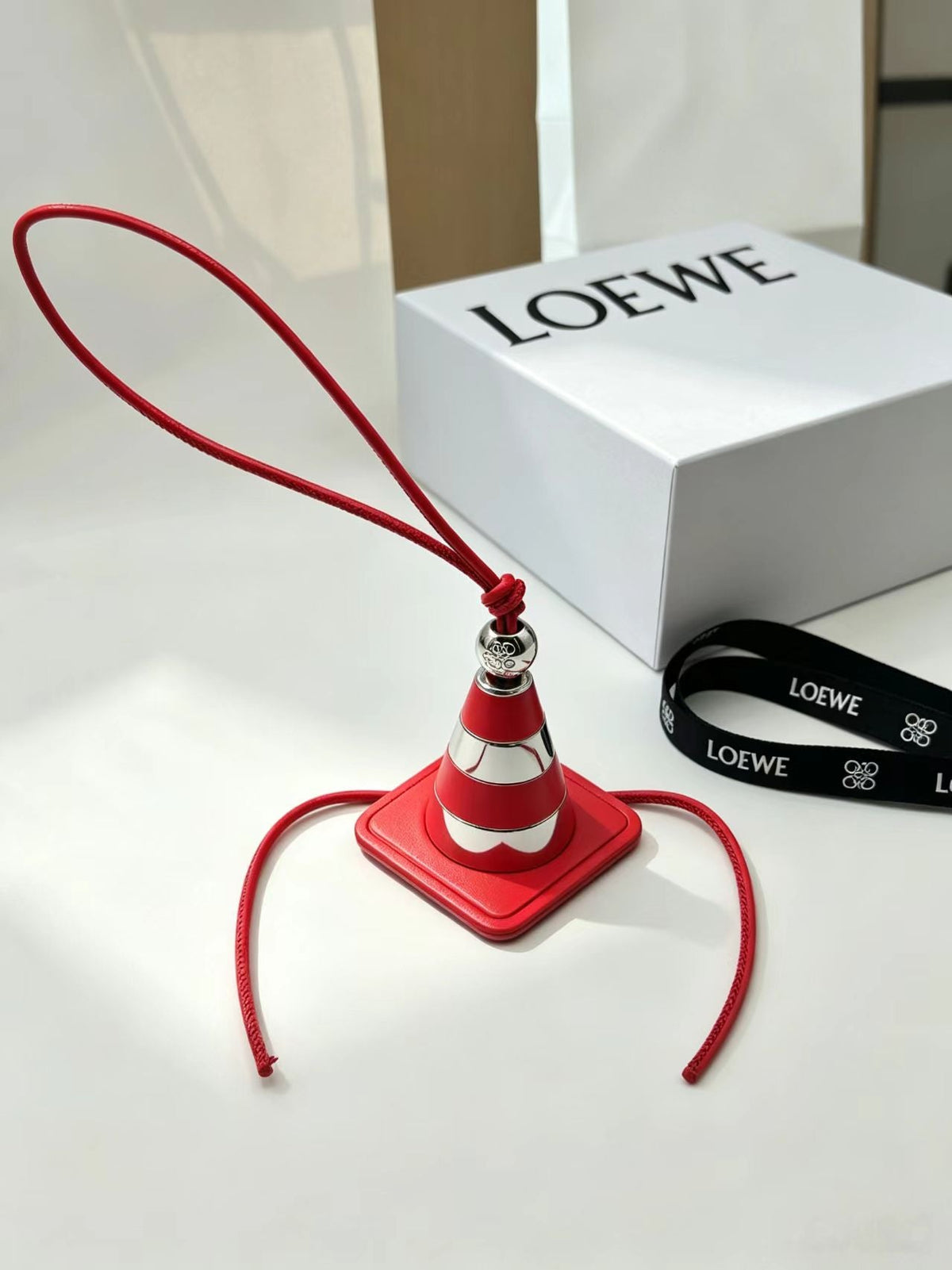 Loewe Red Work Cone Charm