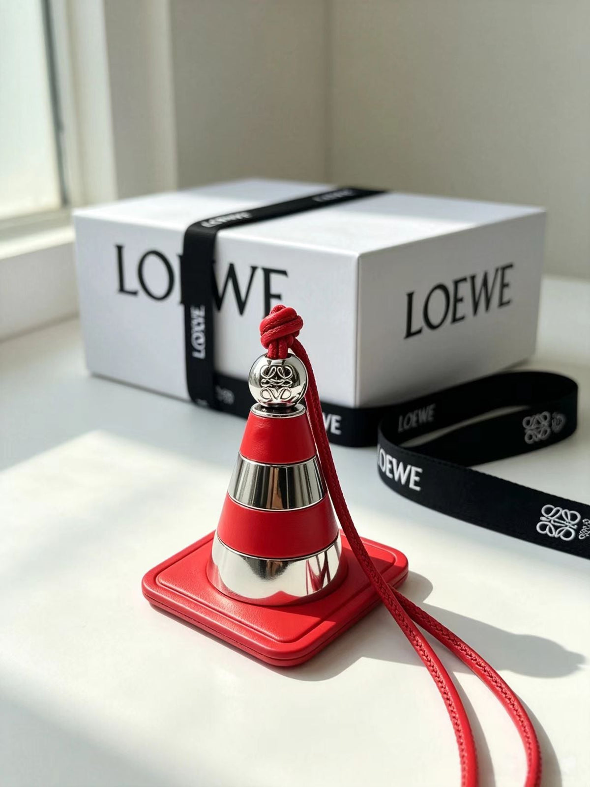 Loewe Red Work Cone Charm