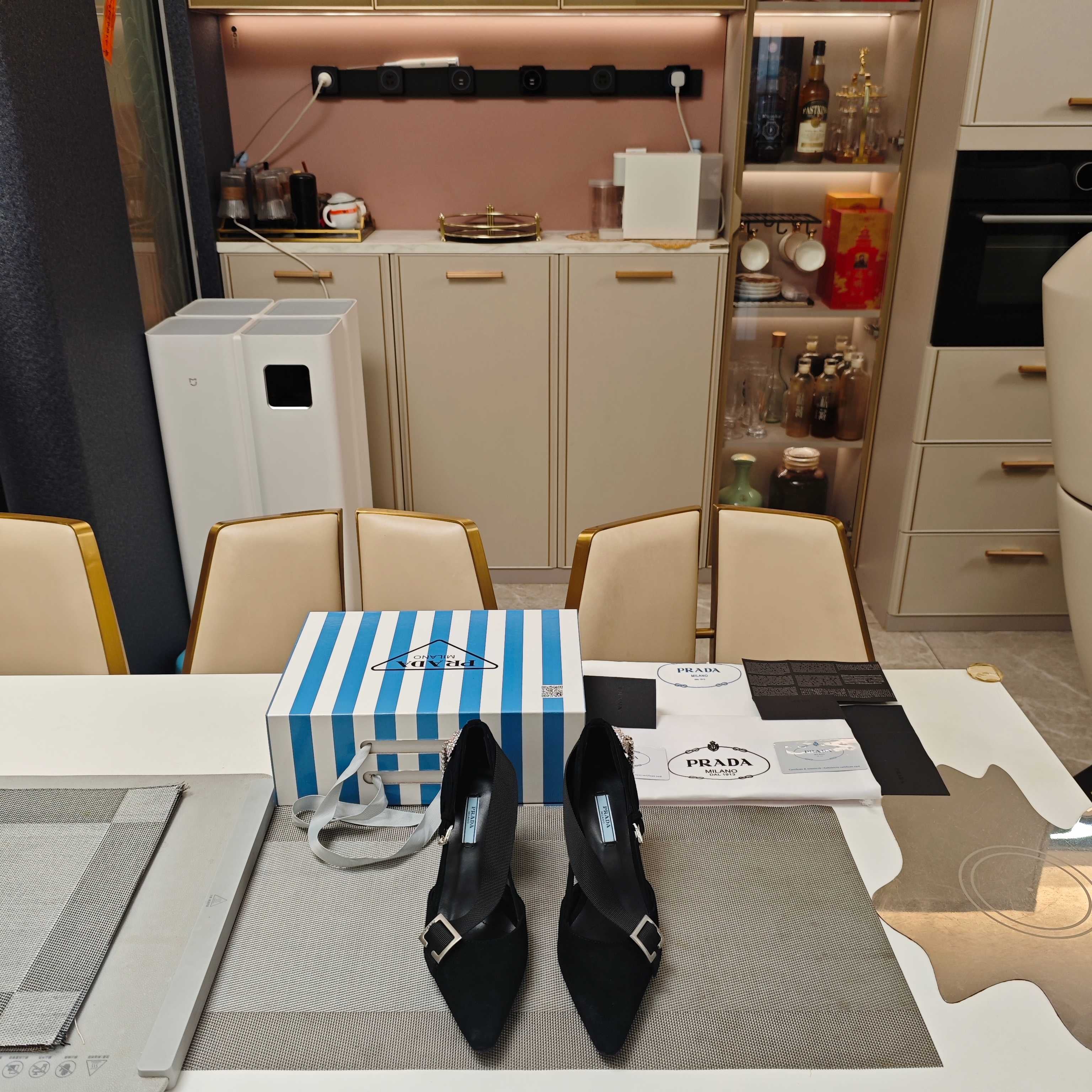 PRA 26S High Heel Pump 70 Black Velvet 630562