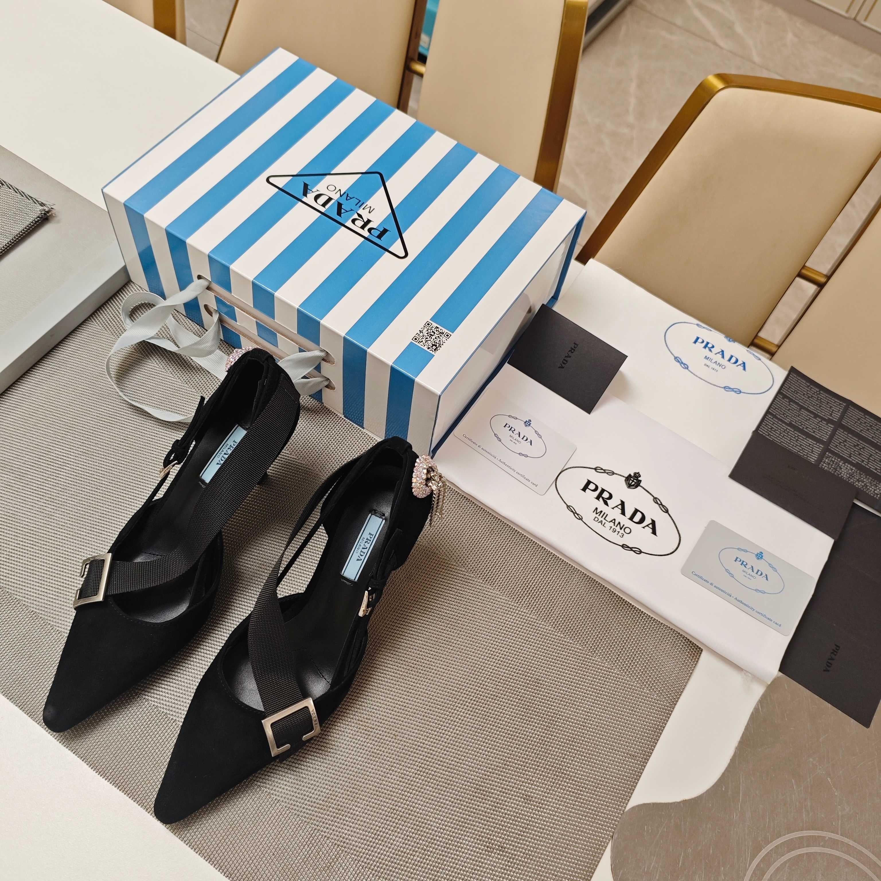 PRA 26S High Heel Pump 70 Black Velvet 630562