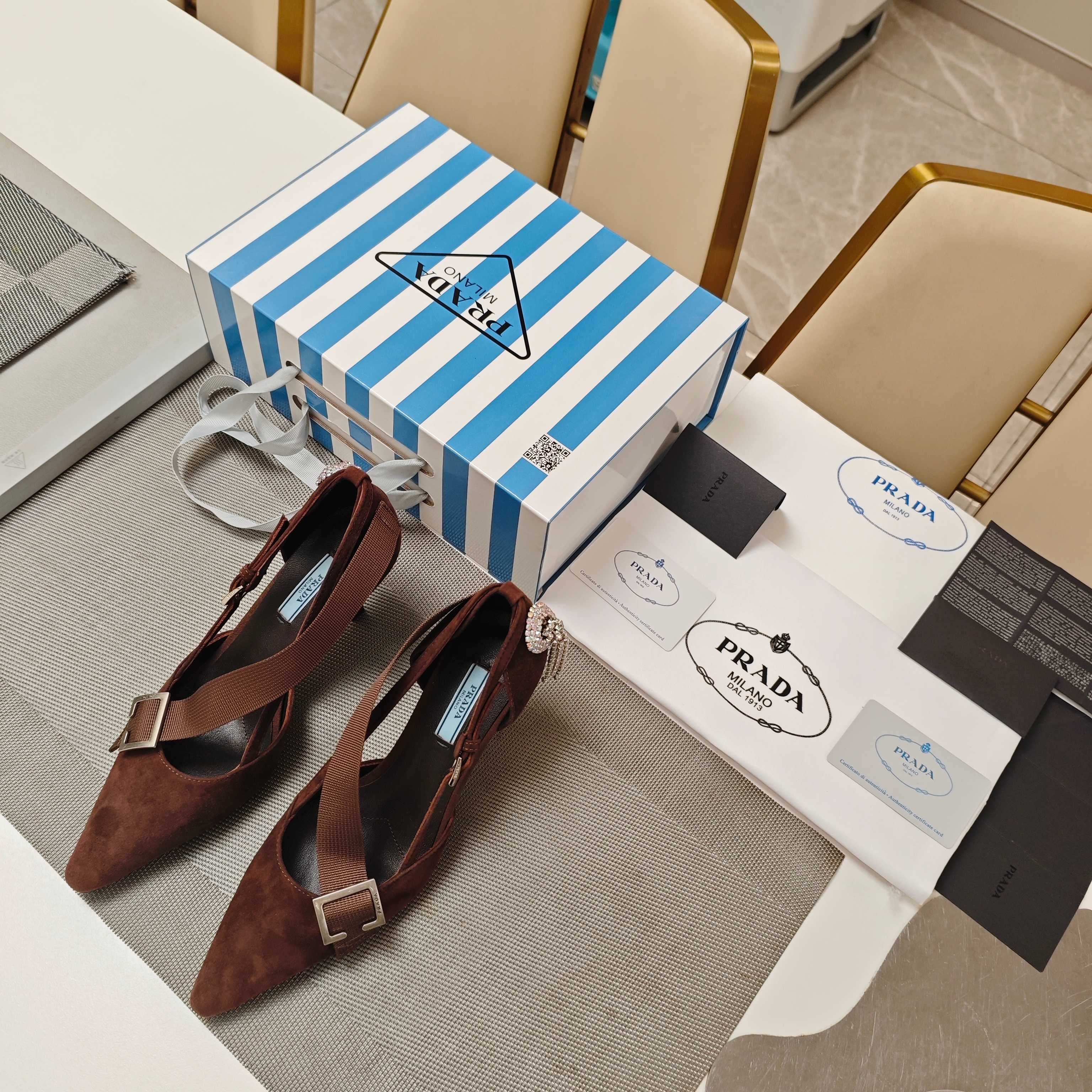 PRA 26S High Heel Pump 70 Brown Velvet 630563