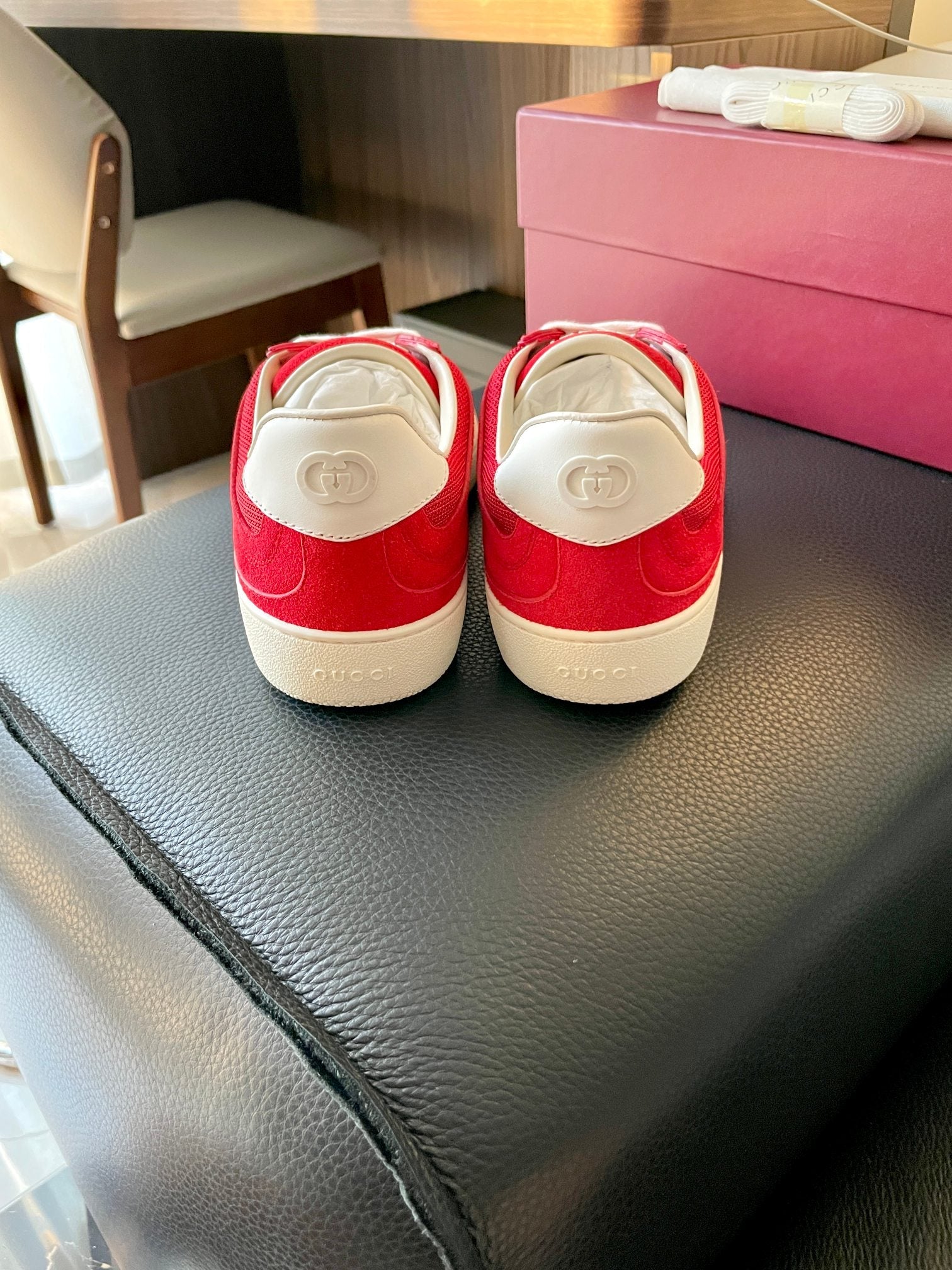 GG 26 Sneaker Red Suede Sheepskin 632808