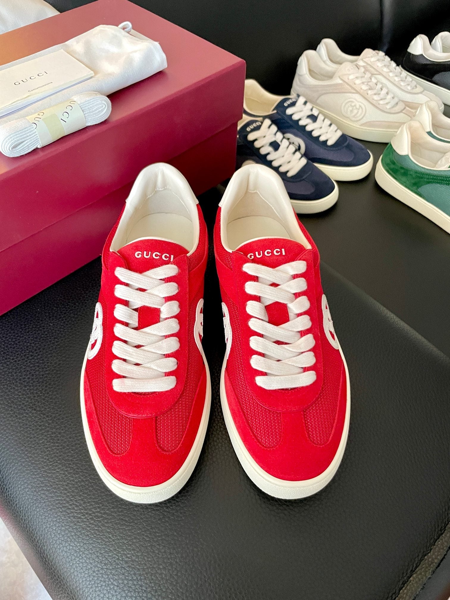 GG 26 Sneaker Red Suede Sheepskin 632808