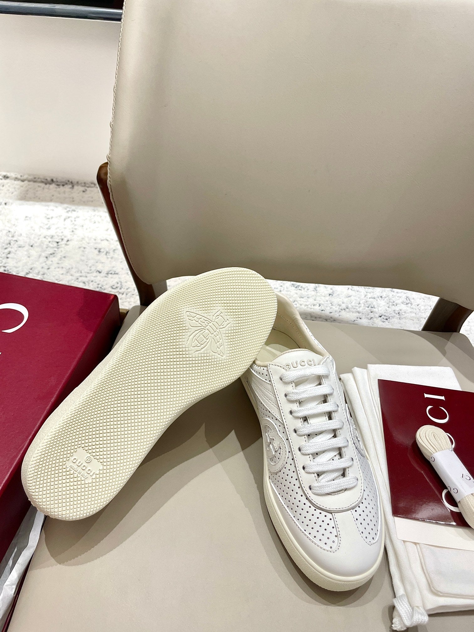 GG 26 Sneaker Ivory Sheepskin 632816