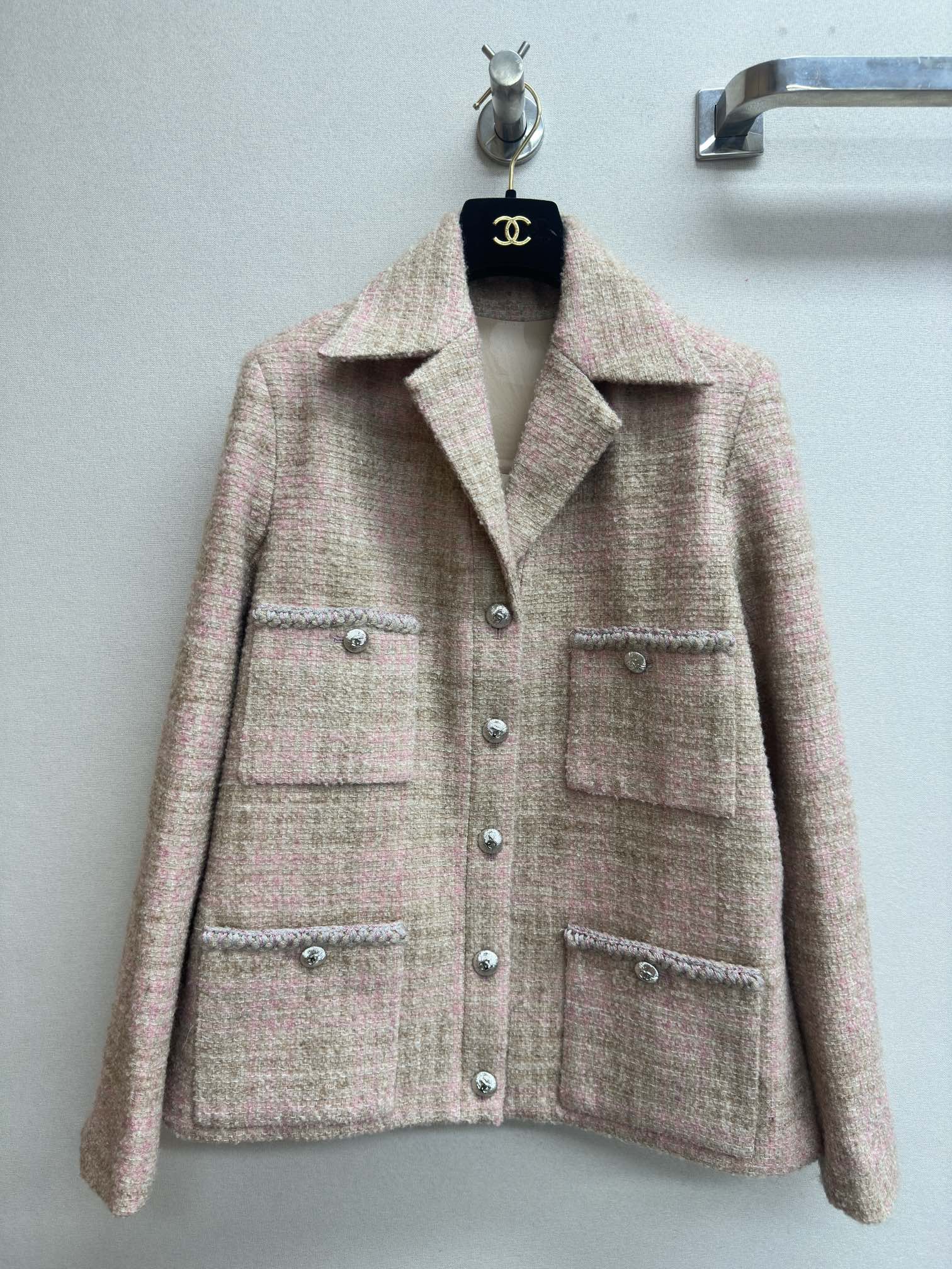 CC Tweed Jacket Pink Laine Wool Alpaga 251960