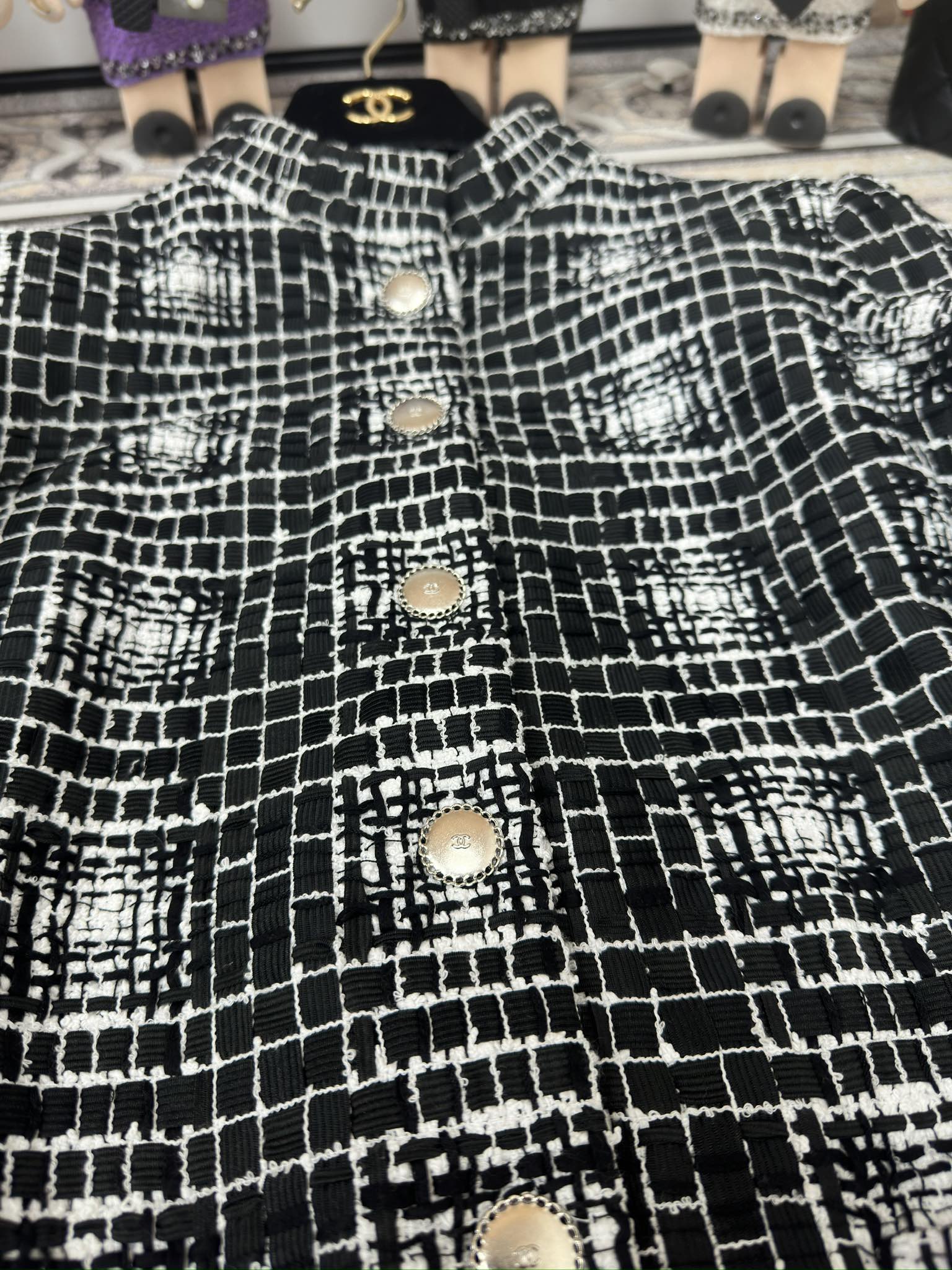 CC 25 Tweed Jacket Black Polyamide Cotton 251893