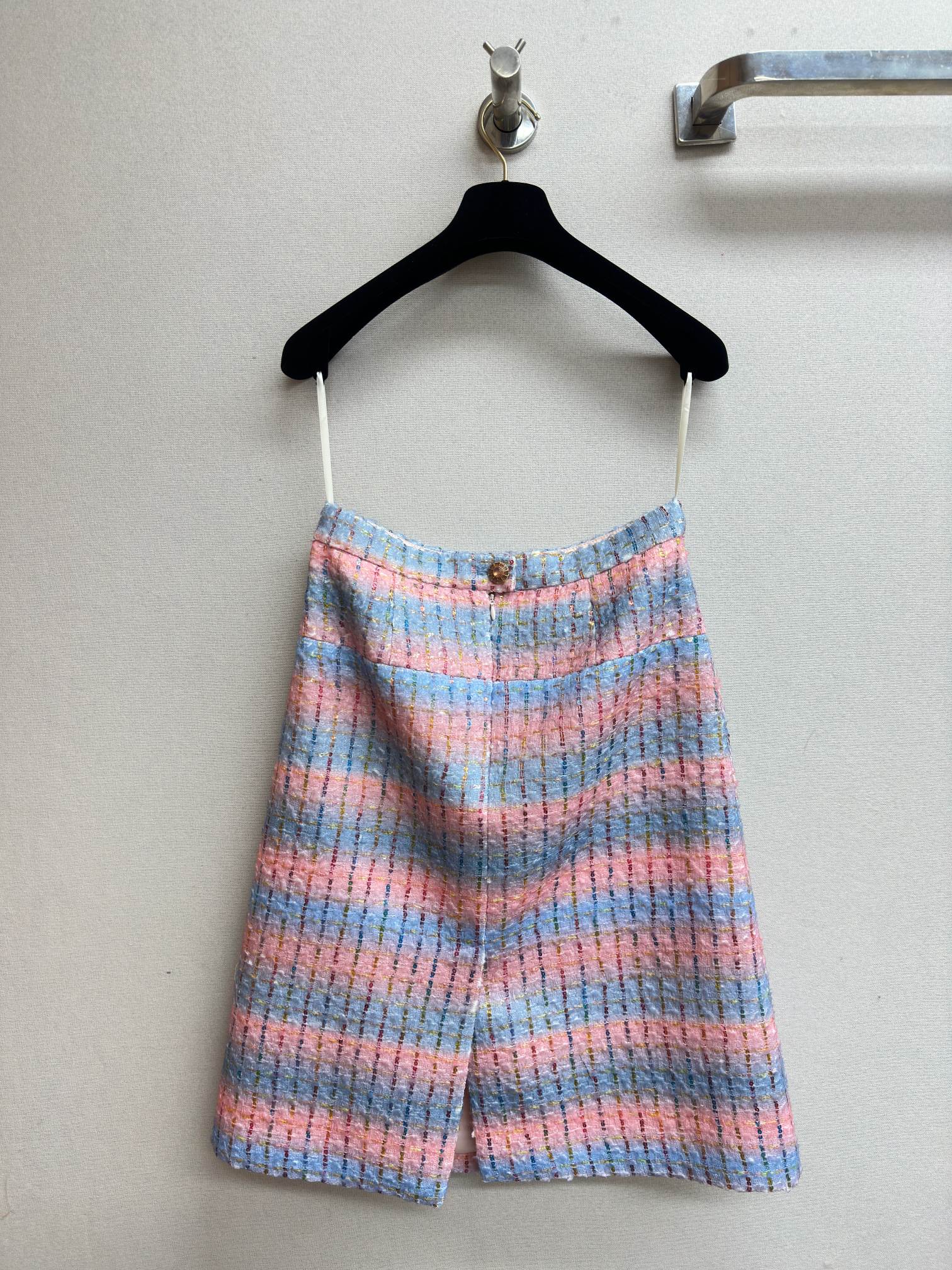 CC Tweed Skirt Blue Pink Lanie Wool Polyamide 251953