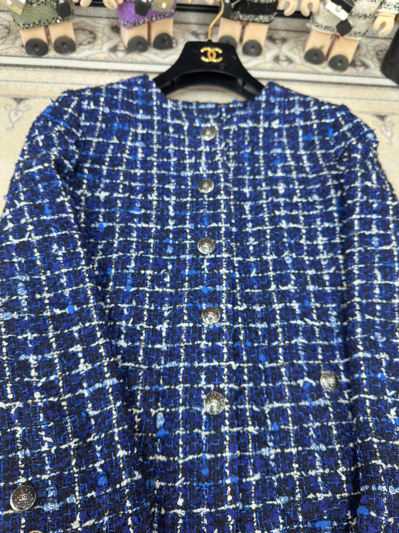 CC  Tweed Jacket Blue Polyamide Wool 251879