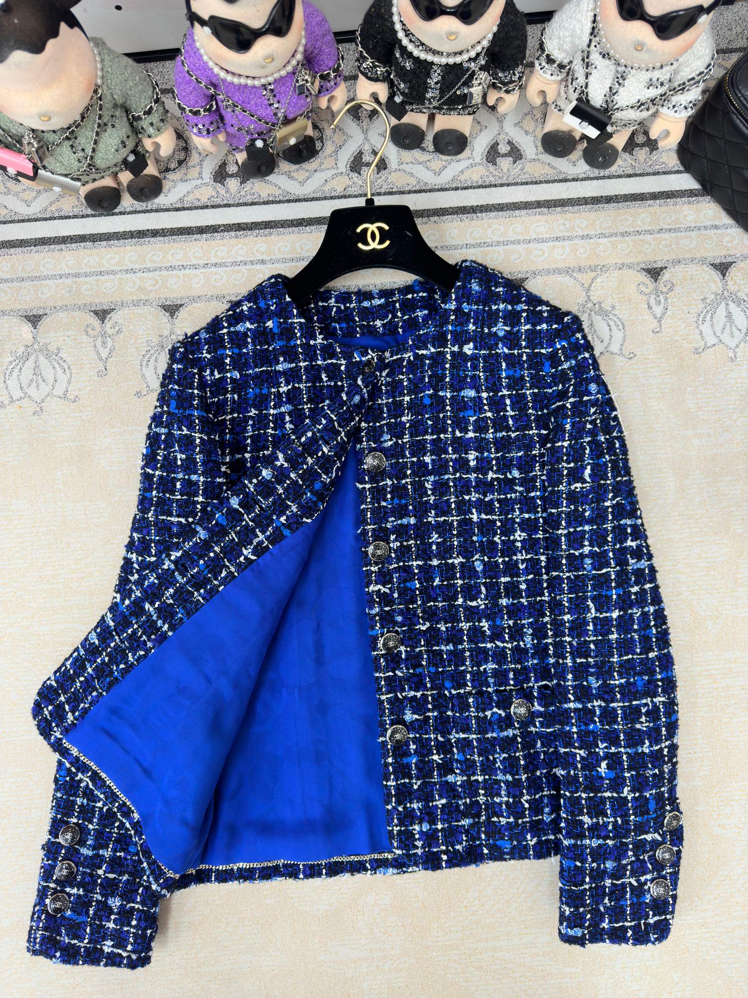 CC  Tweed Jacket Blue Polyamide Wool 251879