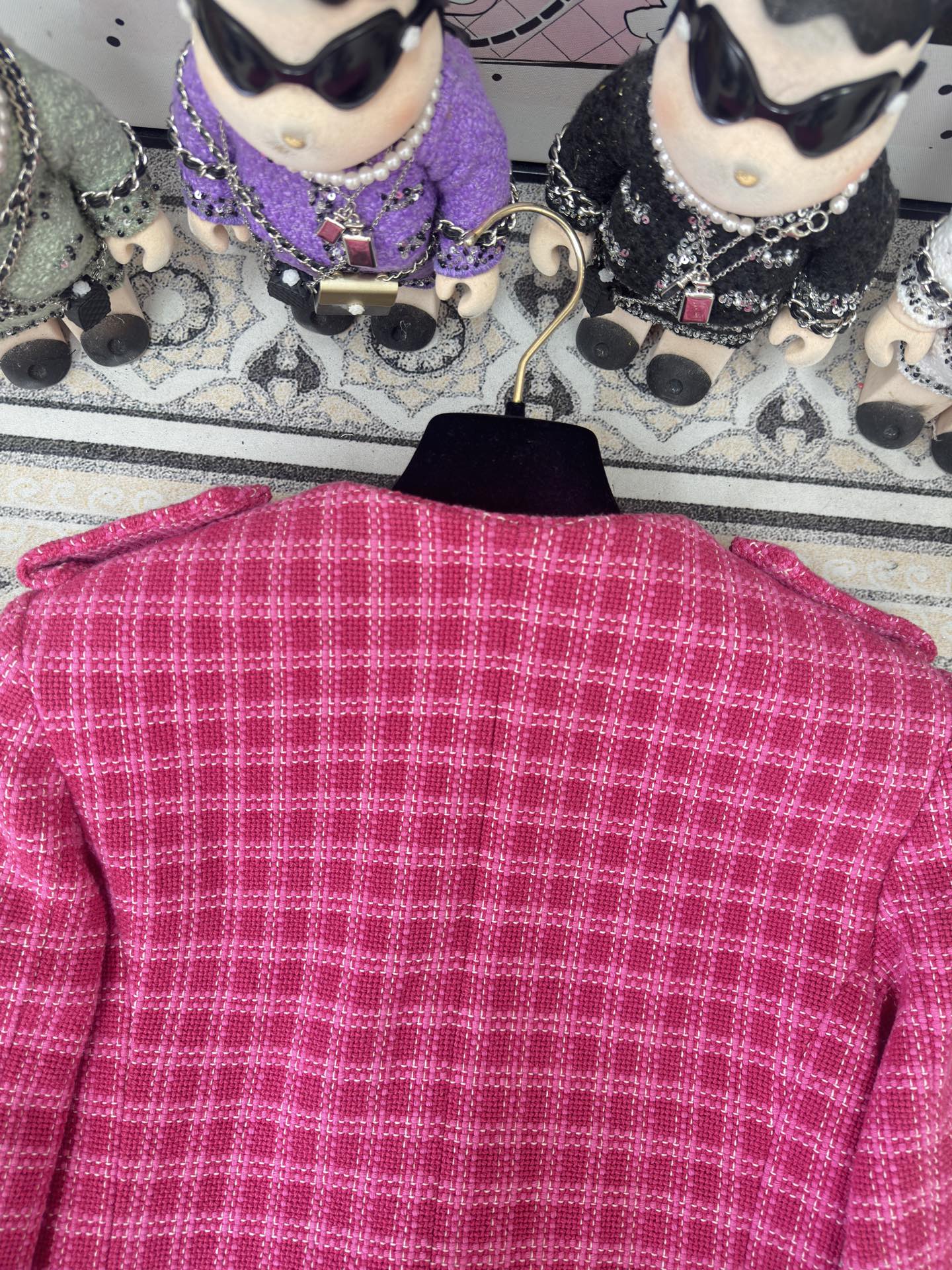 CC  Tweed Jacket Dack Pink Cotton 251875