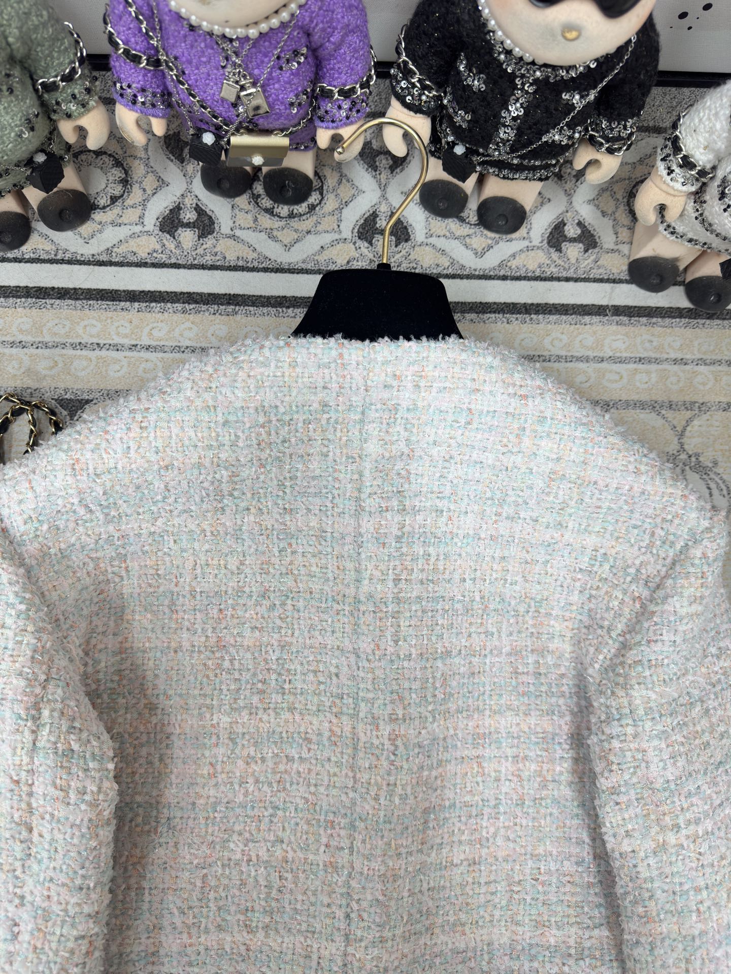 CC Tweed Jacket Blue Pink Polyamide 251913
