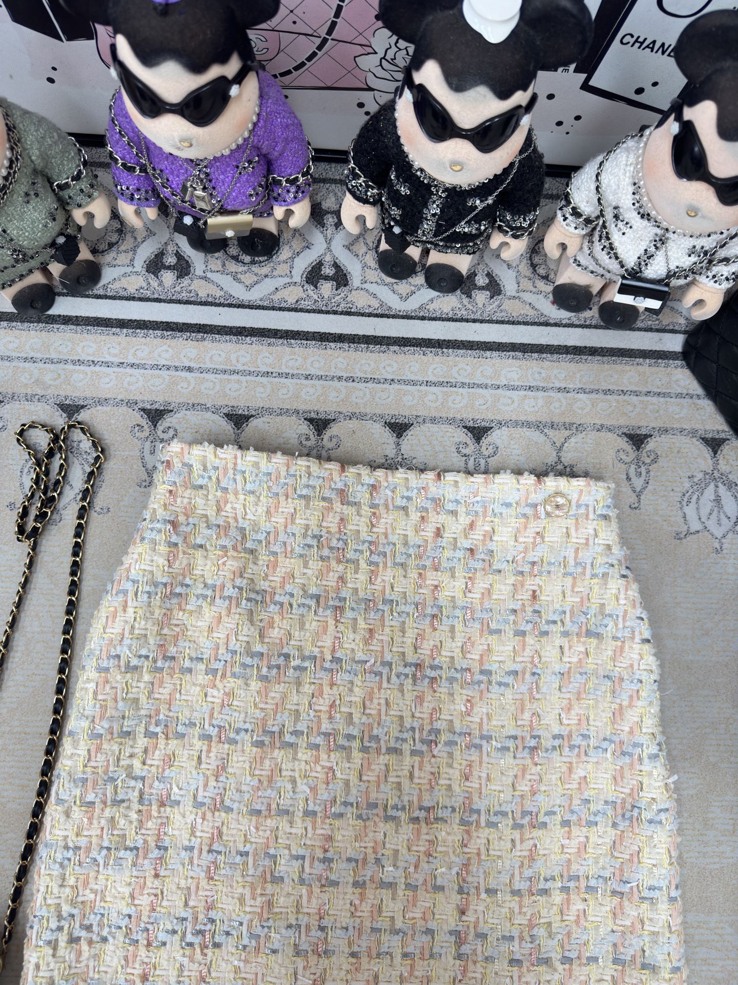 CC Skirt Pink Blue Cotton Polyamide 237356