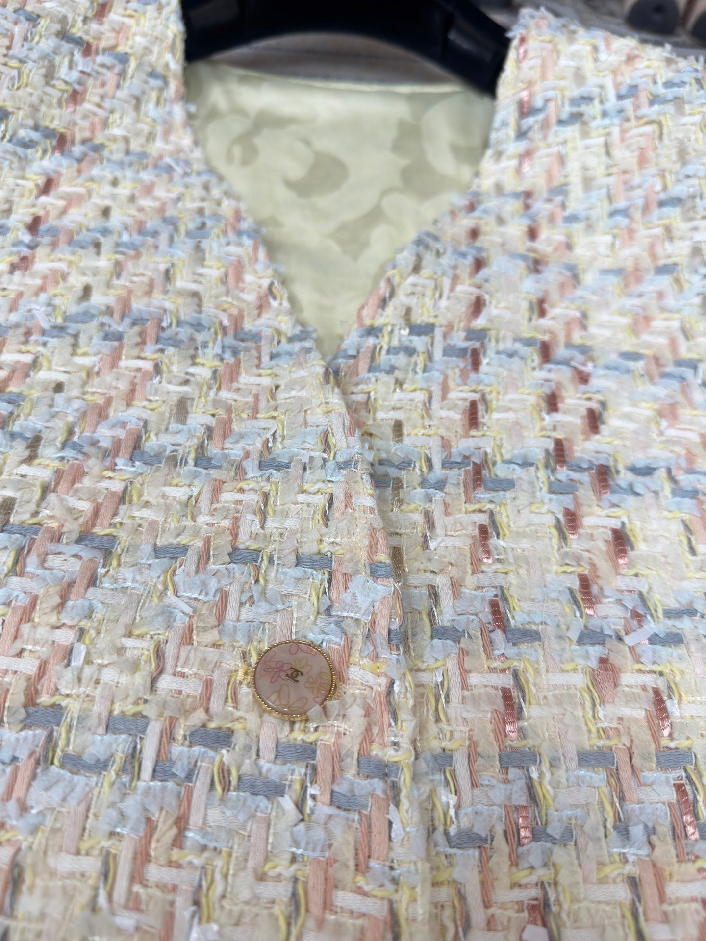 CC Vest Pink Blue Cotton Polyamide 237354