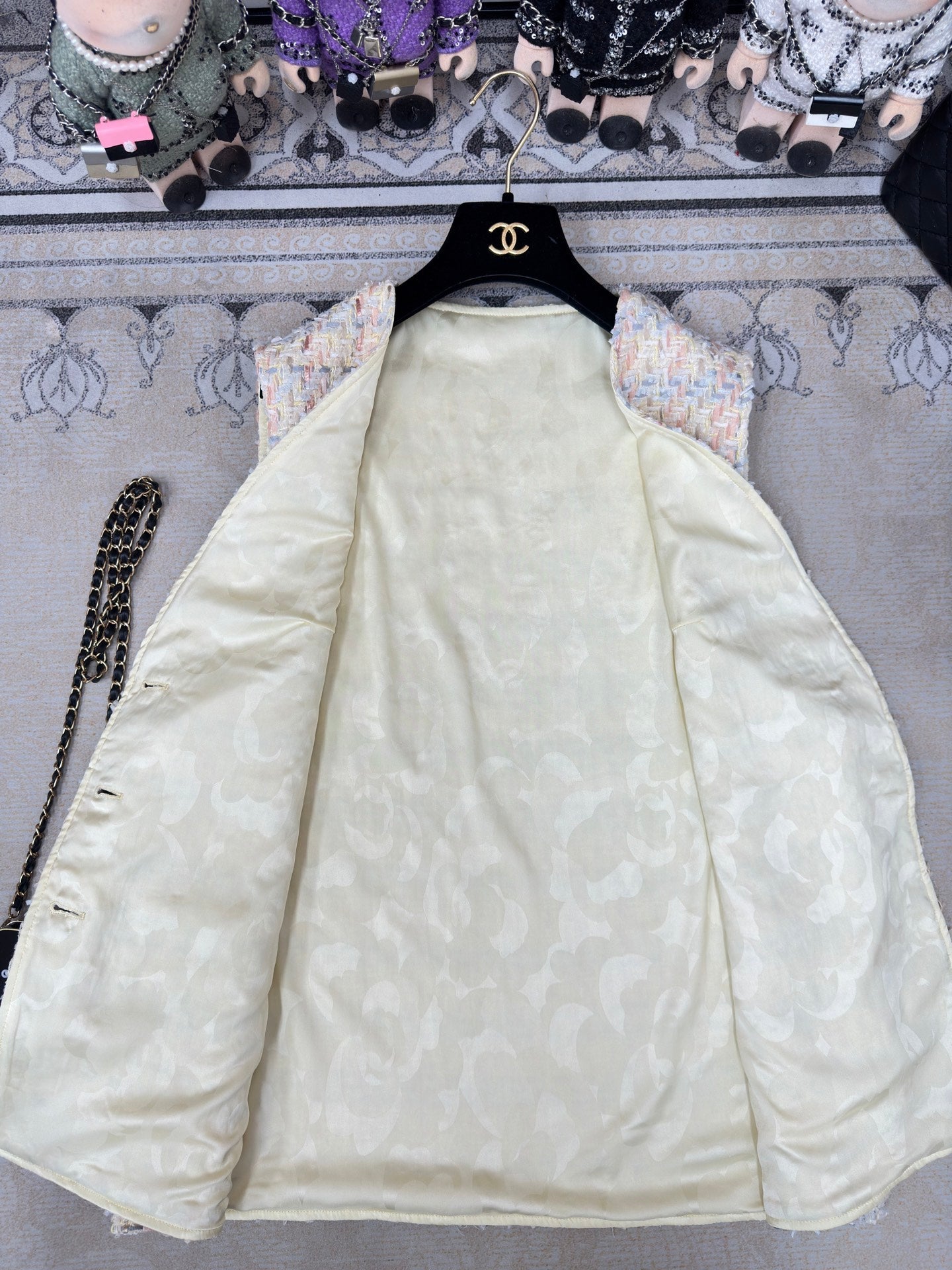 CC Vest Pink Blue Cotton Polyamide 237354