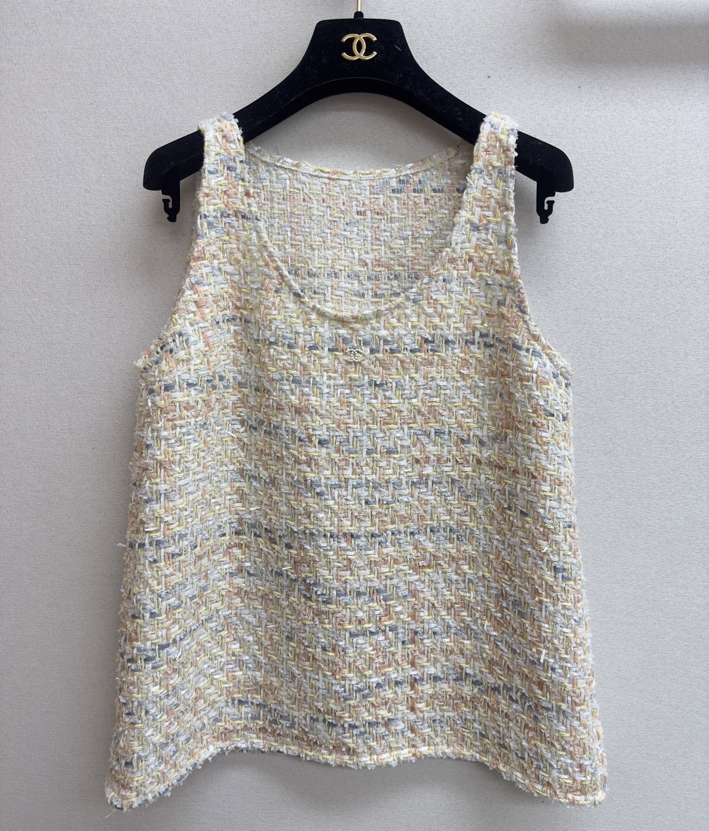 CC Tweed Vest Top Multicolor Cotton Polyamide 251837