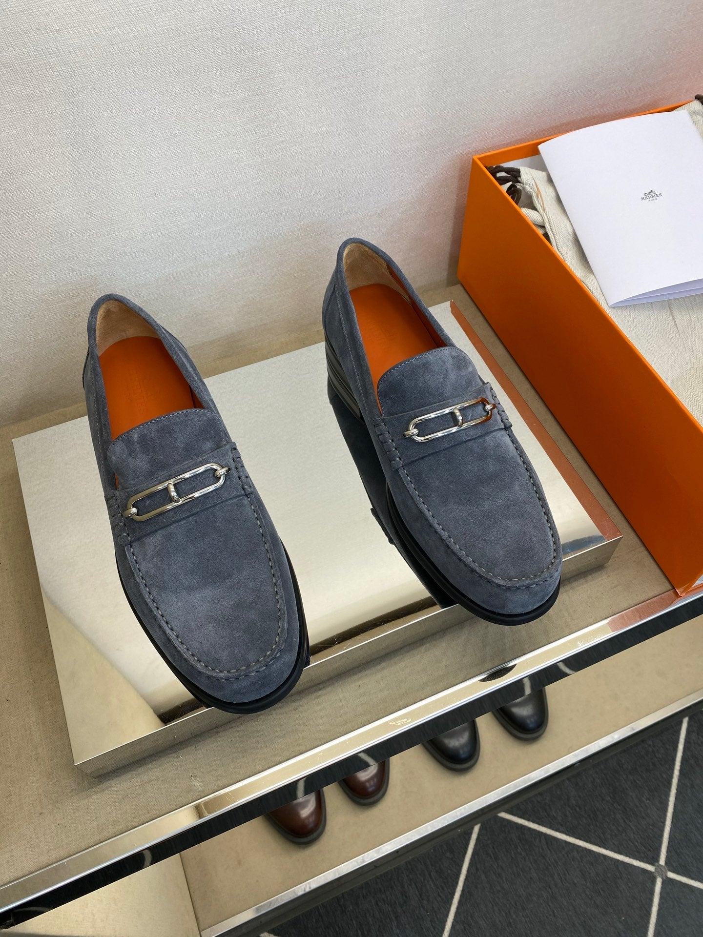 HM Men's Colette Loafer Charcoal Grey Suede 680424