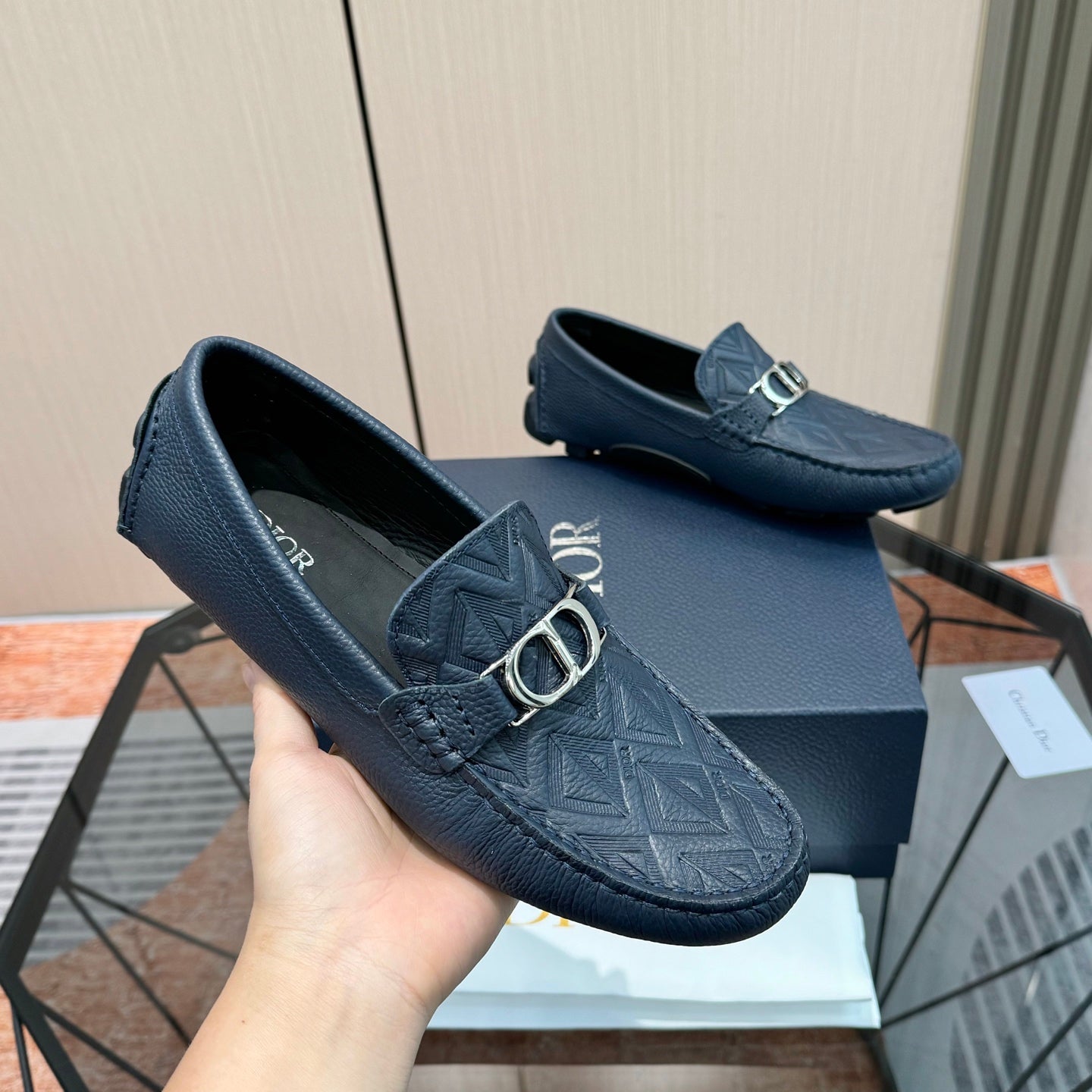 CD OdÃ©on Loafer Blue Calfskin 638583