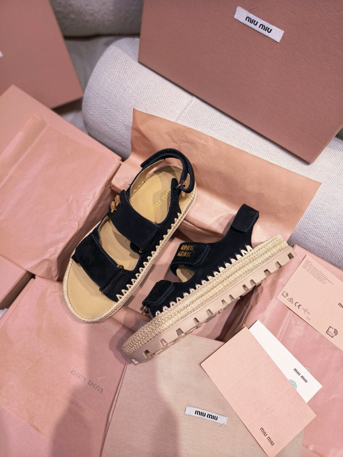 Miu Miu 2026 Strappy Sandals Suede 155479