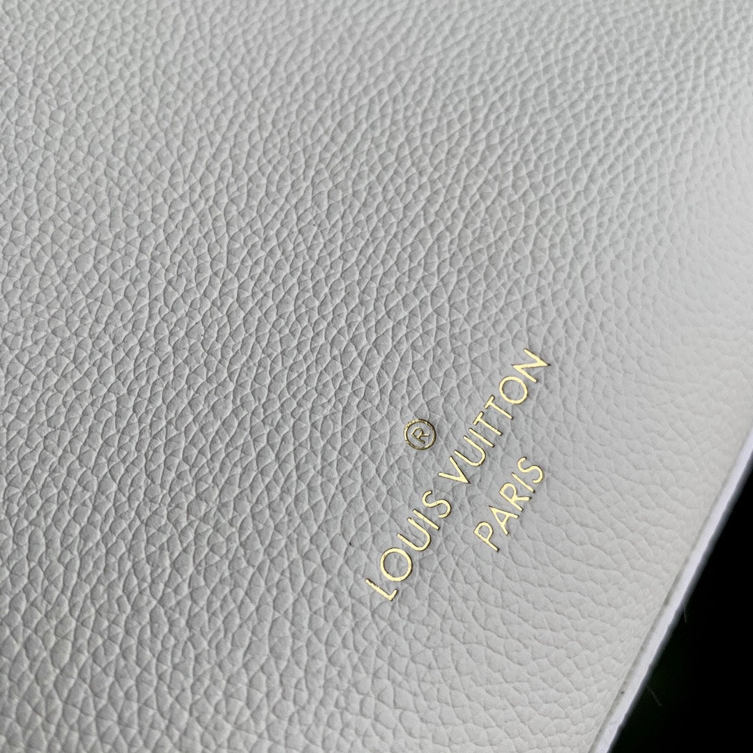 LV Lock&Go Bag White Gold Cowhide 240848