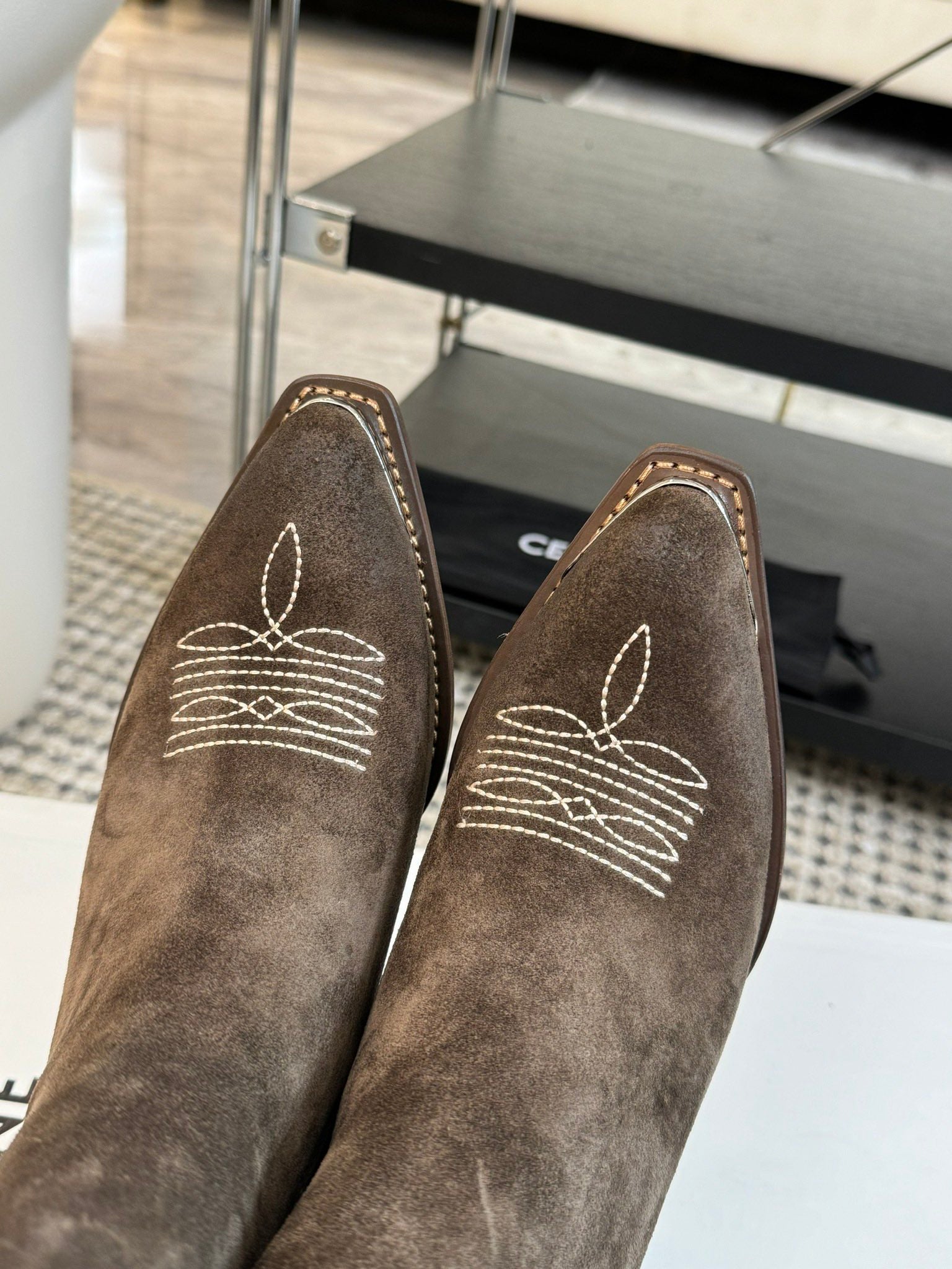 ANKLE BOOTS 45 MM IN MOCHA BROWN SUEDE