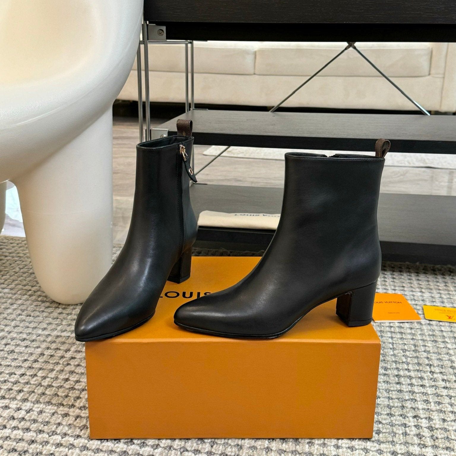 LV Ankle Boots 60mm Black Cowhide